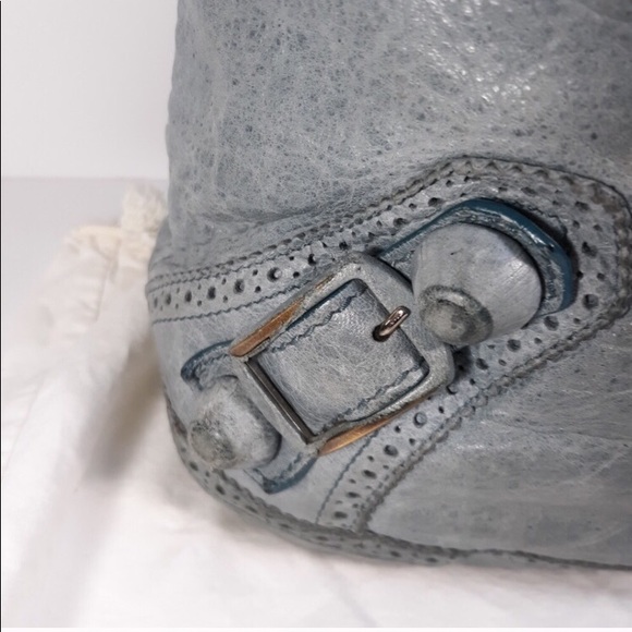 BALENCIAGA SLATE BLUE GIANT COVERED DAY HOBO BAG - Picture 5 of 7